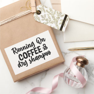 Laufen auf Kaffee und Trockenshampoo Rechteckiger Aufkleber