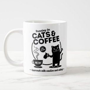 Laufen auf Katzen und Kaffee Jumbo-Tasse