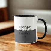 Laufen auf Koffein & Deadlines | Funny Work Coffe Tasse