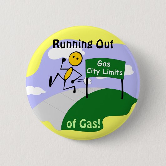 Laufen aus Gas-Knopf heraus Button (Vorderseite)