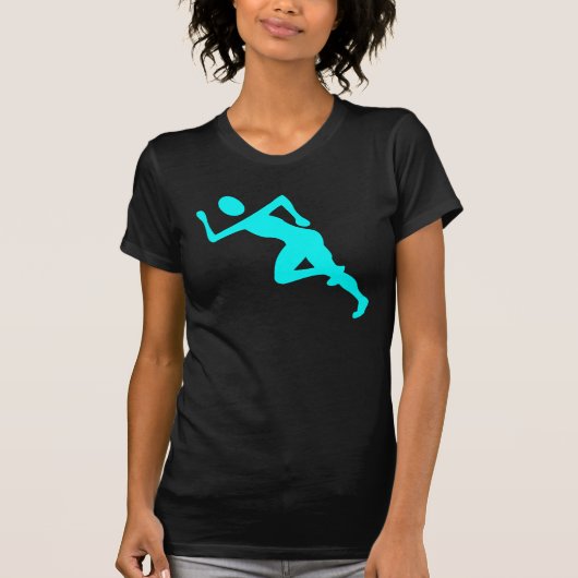 Laufen - Cyan T-Shirt (Vorderseite)