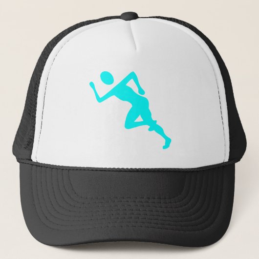 Laufen - Cyan Truckerkappe (Vorderseite)