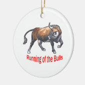 Laufen der Bullen Keramikornament (Links)