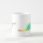 Laufen der Regenbogen-Herzen Kaffeetasse (Mittel)