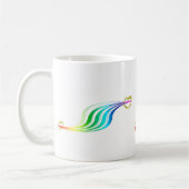 Laufen der Regenbogen-Herzen Kaffeetasse (Links)