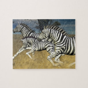 Laufen der Streifen, Zebra-Puzzlespiel Puzzle