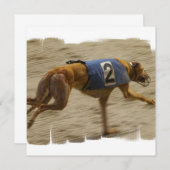 Laufen der Windhund-Hundeeinladung Einladung (Vorne/Hinten)