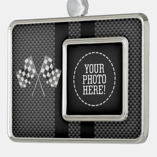 Laufen des Flaggen-Entwurfs auf Rahmen-Ornament Silber (Links)