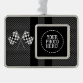 Laufen des Flaggen-Entwurfs auf Rahmen-Ornament Silber (Vorderseite)