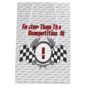 Laufen des themenorientierten 1. Geburtstages Mittlere Geschenktüte (Rückseite)