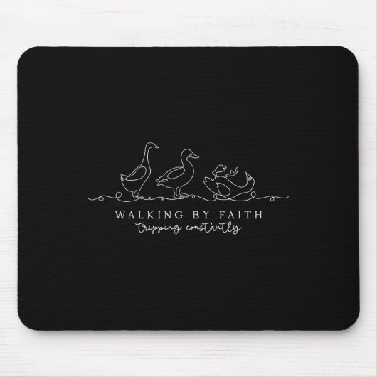 Laufen durch den Glauben Ständig Stolpern Lustig C Mousepad (Vorne)