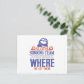 Laufen - Faultier Laufteam Postkarte (Stehend Vorderseite)