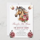 laufen für die Rose Derby-Party Einladung (Vorderseite)