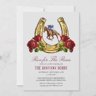 laufen für die Rose Derby-Party Einladung