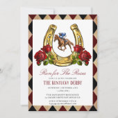 laufen für die Rose Derby-Party Einladung (Vorderseite)