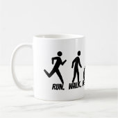 Laufen. Gehen. Verzweiflung. Kaffeetasse (Links)