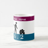 Laufen. Gehen. Verzweiflung. Kaffeetasse (Mittel)