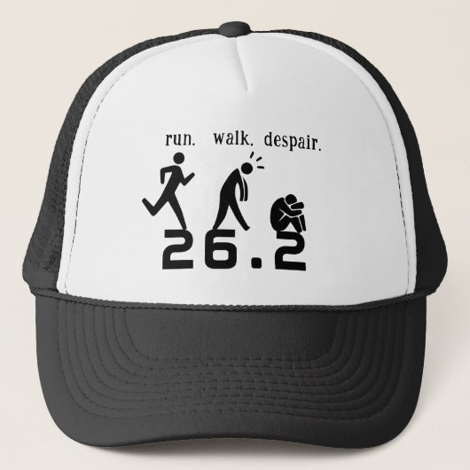 Laufen. Gehen. Verzweiflung. Truckerkappe (Vorderseite)