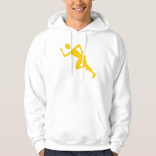 Laufen - gelb hoodie (Vorderseite)