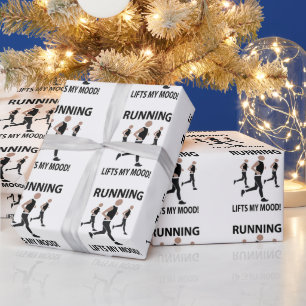 Laufen hebt meine Stimmung Laufen Geschenkpapier