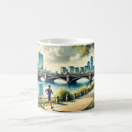 Laufen in Boston Massachusetts Charles River Kaffeetasse