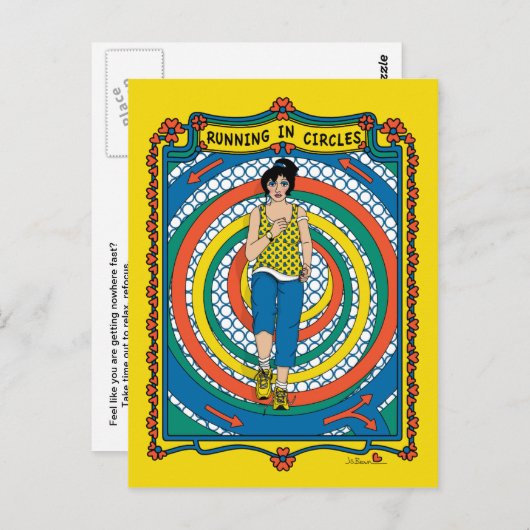 Laufen in Circles_B_ Postkarte (Vorne/Hinten)