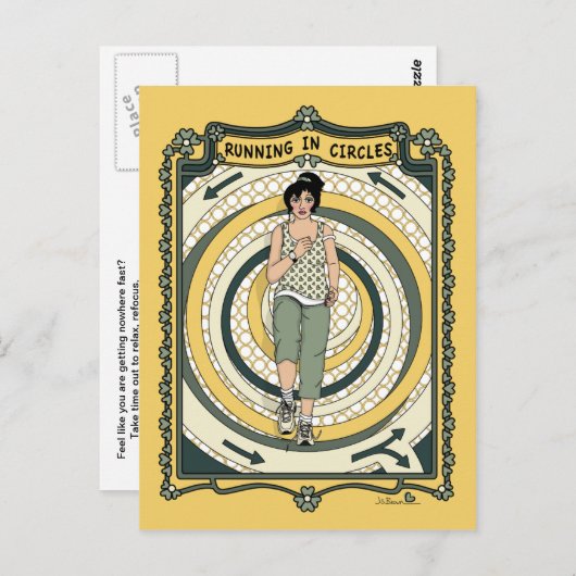 Laufen in Circles_C_ Postcard Postkarte (Vorne/Hinten)