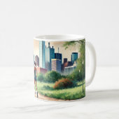 Laufen in Dallas Texas Kaffeetasse (VorderseiteRechts)