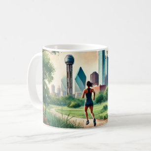 Laufen in Dallas Texas Kaffeetasse