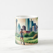 Laufen in Dallas Texas Kaffeetasse (Mittel)