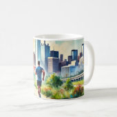 Laufen in Dallas Texas Kaffeetasse (VorderseiteRechts)
