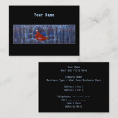 Laufen in das Holz nachts. Auf Schwarzem Visitenkarte (Vorne/Hinten)