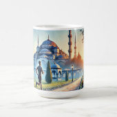 Laufen in der Blauen Moschee von Istanbul Kaffeetasse (Mittel)
