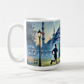 Laufen in der Blauen Moschee von Istanbul Kaffeetasse (Links)