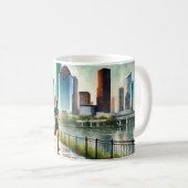 Laufen in Houston Texas Kaffeetasse (VorderseiteRechts)