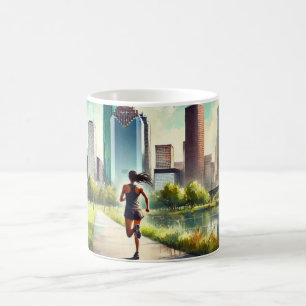 Laufen in Houston Texas Kaffeetasse