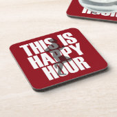 Laufen ist glückliche Stunde Getränkeuntersetzer (Linke Seite)