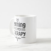 Laufen ist meine Therapie Kaffeetasse (Vorderseite Links)