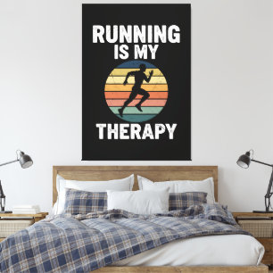 Laufen ist meine Therapie Leinwanddruck