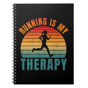 Laufen ist meine Therapie lustiges Sportgeschenk Notizblock