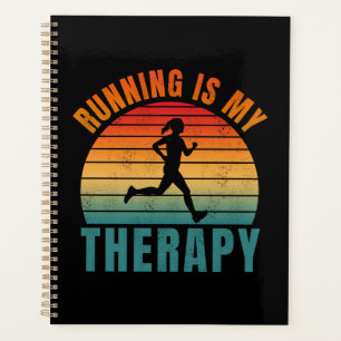 Laufen ist meine Therapie lustiges Sportgeschenk Planer