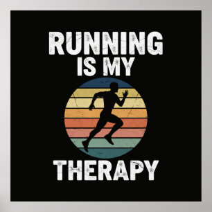 Laufen ist meine Therapie Poster