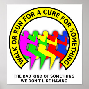 Laufen Joggen für die Heilung Lustiger Druck Poste Poster