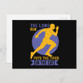 Laufen - Langfristiger Tiger in der Katze Postkarte (Vorne/Hinten)