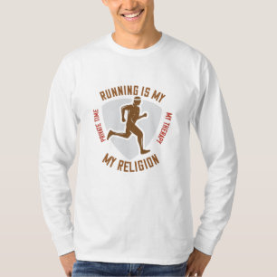 Laufen -Laufen ist Therapie und Religion T-Shirt