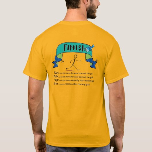 Laufen, laufen, T-Shirt für Läufer (Rückseite)