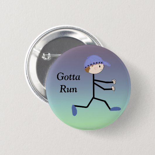 Laufen macht mich glücklich button (Vorne & Hinten)