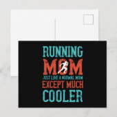 Laufen - Mama cooler als normal laufen Postkarte (Vorne/Hinten)