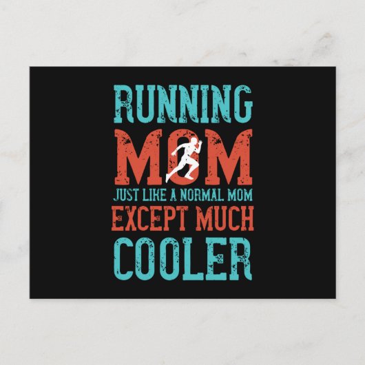 Laufen - Mama cooler als normal laufen Postkarte (Vorderseite)