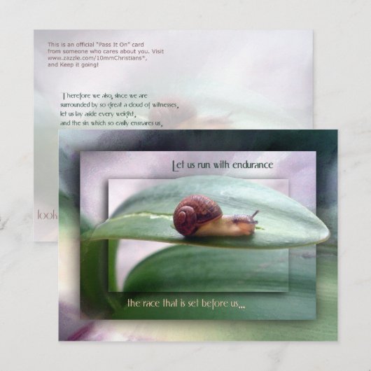 Laufen mit Ausdauer Postkarte (Vorne/Hinten)